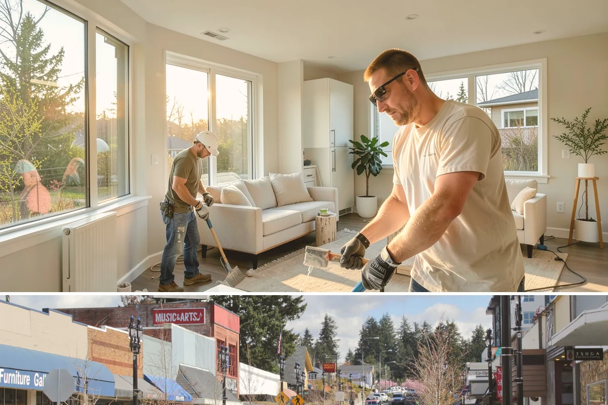 Second-Story Addition in Bothell, King County, WA - We aim to open the roof and frame the upper level during the driest stretch of summer to limit rain exposure.
