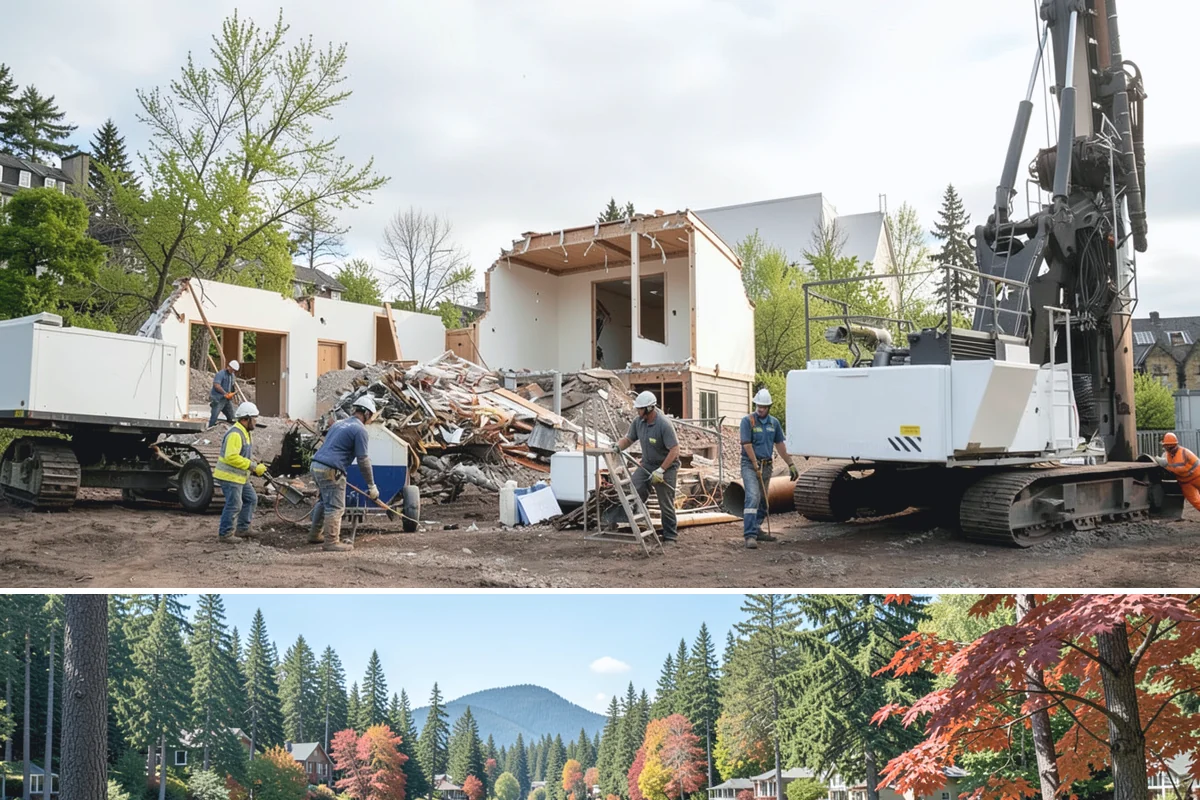 Second-Story Addition in Covington, King County, WA - We aim to open the roof and frame the upper level during the driest stretch of summer to limit rain exposure.