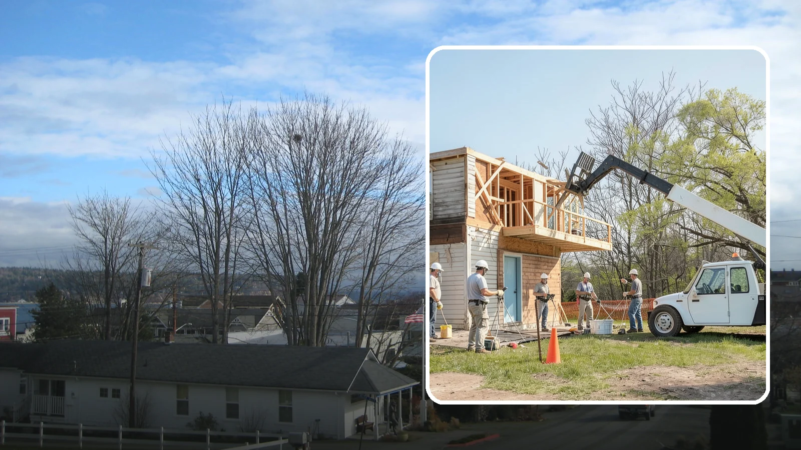 Second-Story Addition in Langley, Island County, WA - A second-story addition builds a full upper level onto your home to double living space without expanding your footprint.