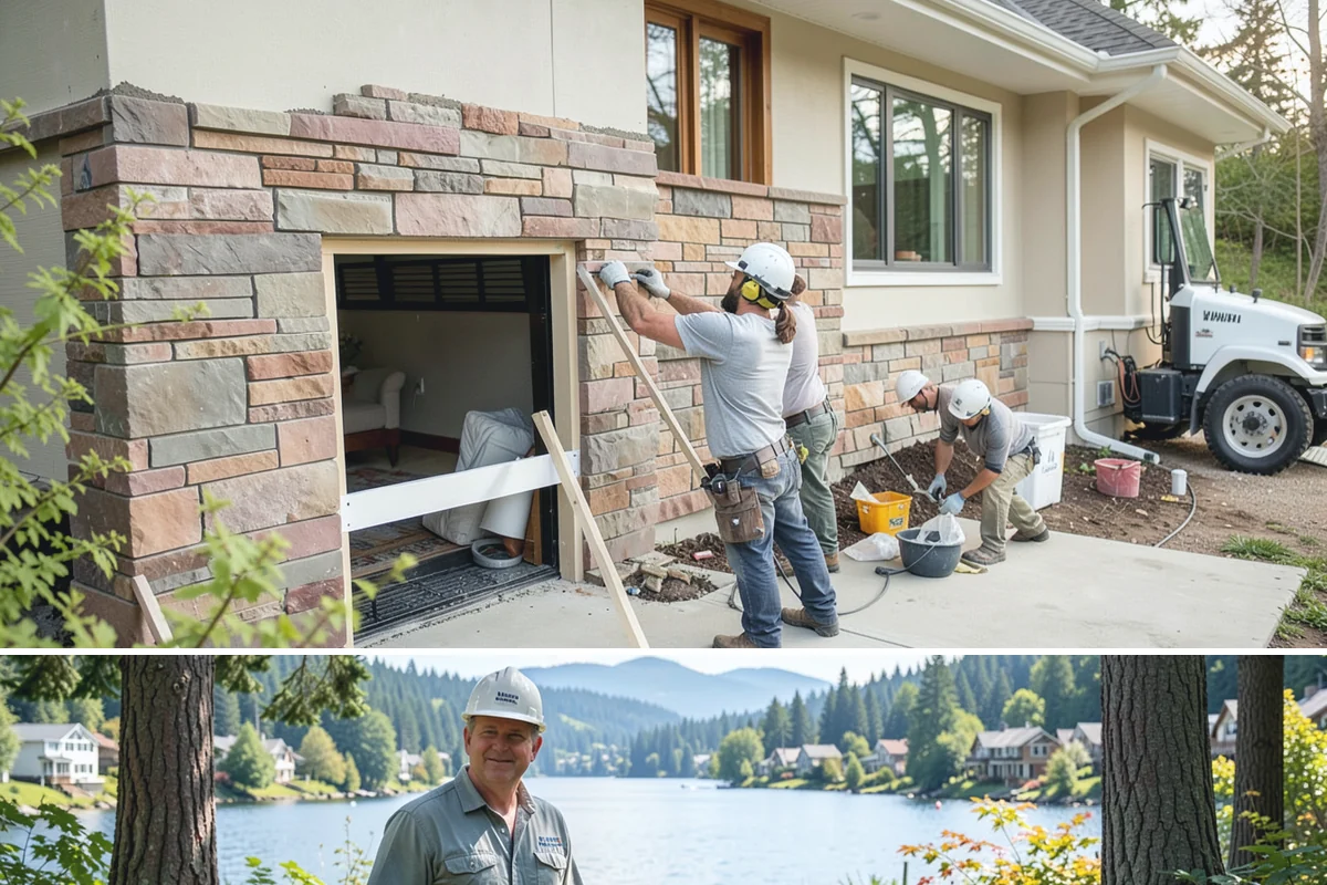 Second-Story Addition in Milton, King County, WA - We aim to open the roof and frame the upper level during the driest stretch of summer to limit rain exposure.