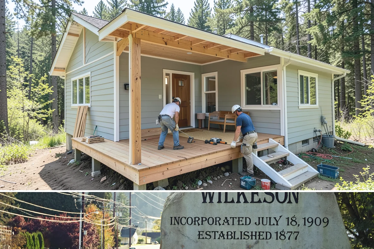 Second-Story Addition in Wilkeson, Pierce County, WA - We aim to open the roof and frame the upper level during the driest stretch of summer to limit rain exposure.