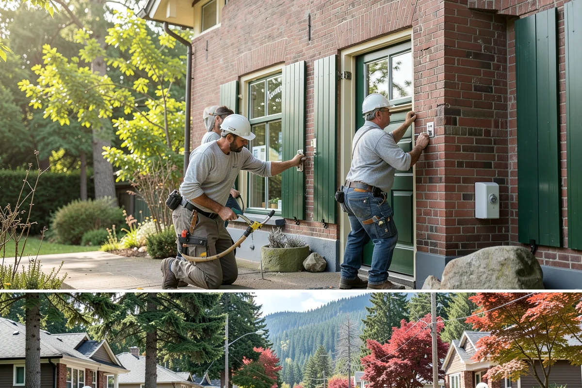 Security Door Installation in Hunts Point, King County, WA - Security doors can be installed in any season without weather constraints.