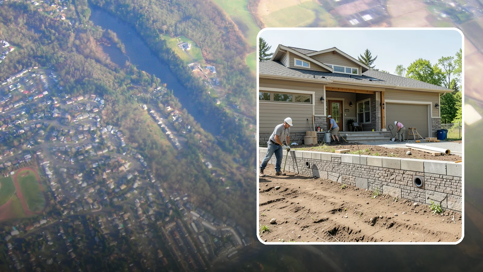 Segmental Block Retaining Wall in Algona, King County, WA - Constructing a mortarless wall from interlocking concrete blocks engineered to flex with soil and seismic loads.