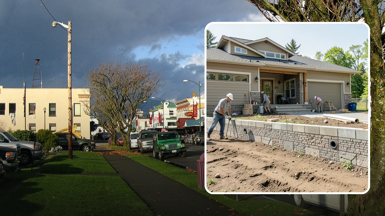 Segmental Block Retaining Wall in Arlington, Snohomish County, WA - Constructing a mortarless wall from interlocking concrete blocks engineered to flex with soil and seismic loads.