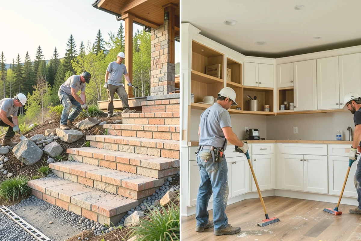 Segmental Block Retaining Wall in Bellevue, King County, WA - Excavate and compact a level base trench