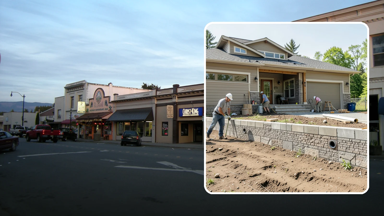 Segmental Block Retaining Wall in Burlington, Skagit County, WA - Constructing a mortarless wall from interlocking concrete blocks engineered to flex with soil and seismic loads.