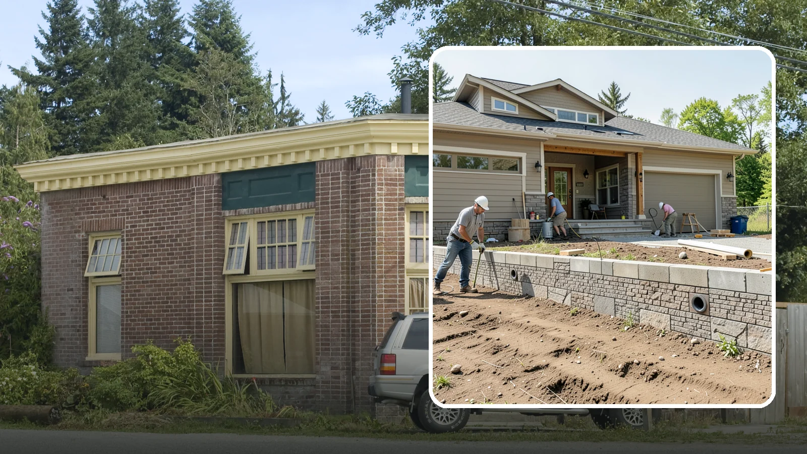 Segmental Block Retaining Wall in Hamilton, Skagit County, WA - Constructing a mortarless wall from interlocking concrete blocks engineered to flex with soil and seismic loads.