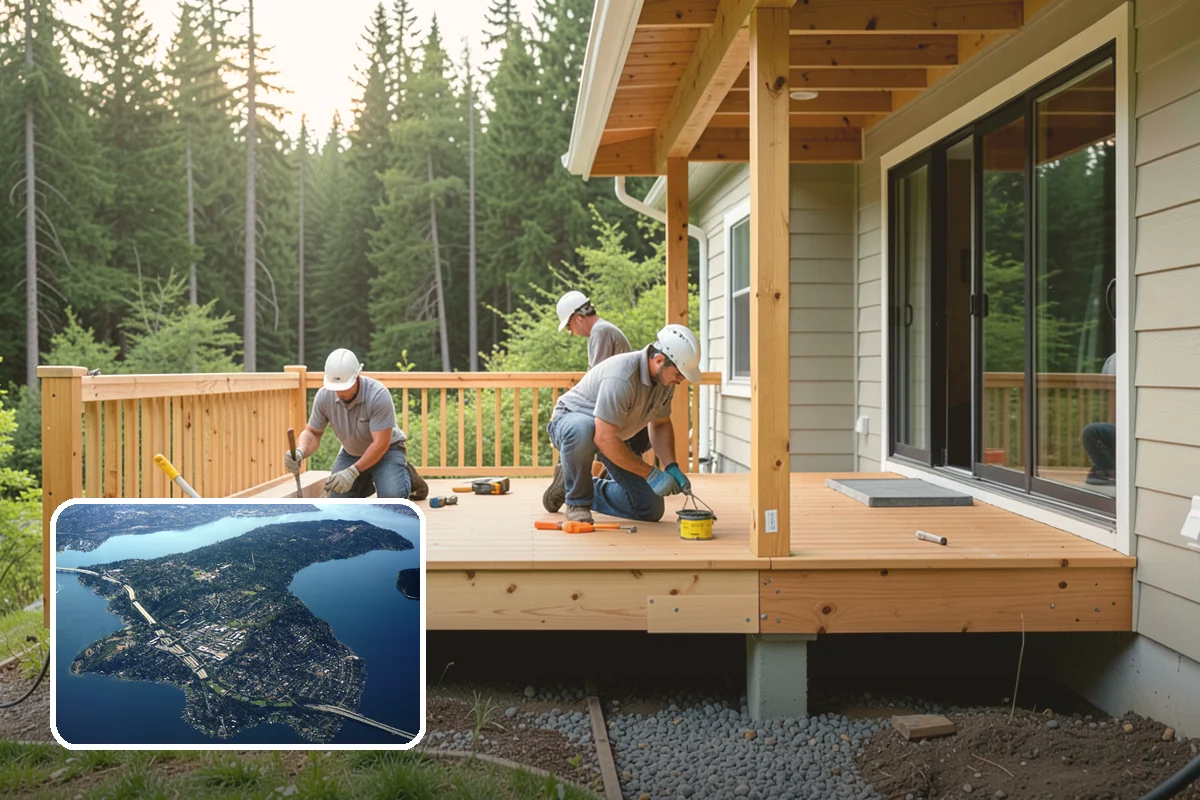 Segmental Block Retaining Wall in Mercer Island, King County, WA - Interlocking design flexes with soil and seismic movement