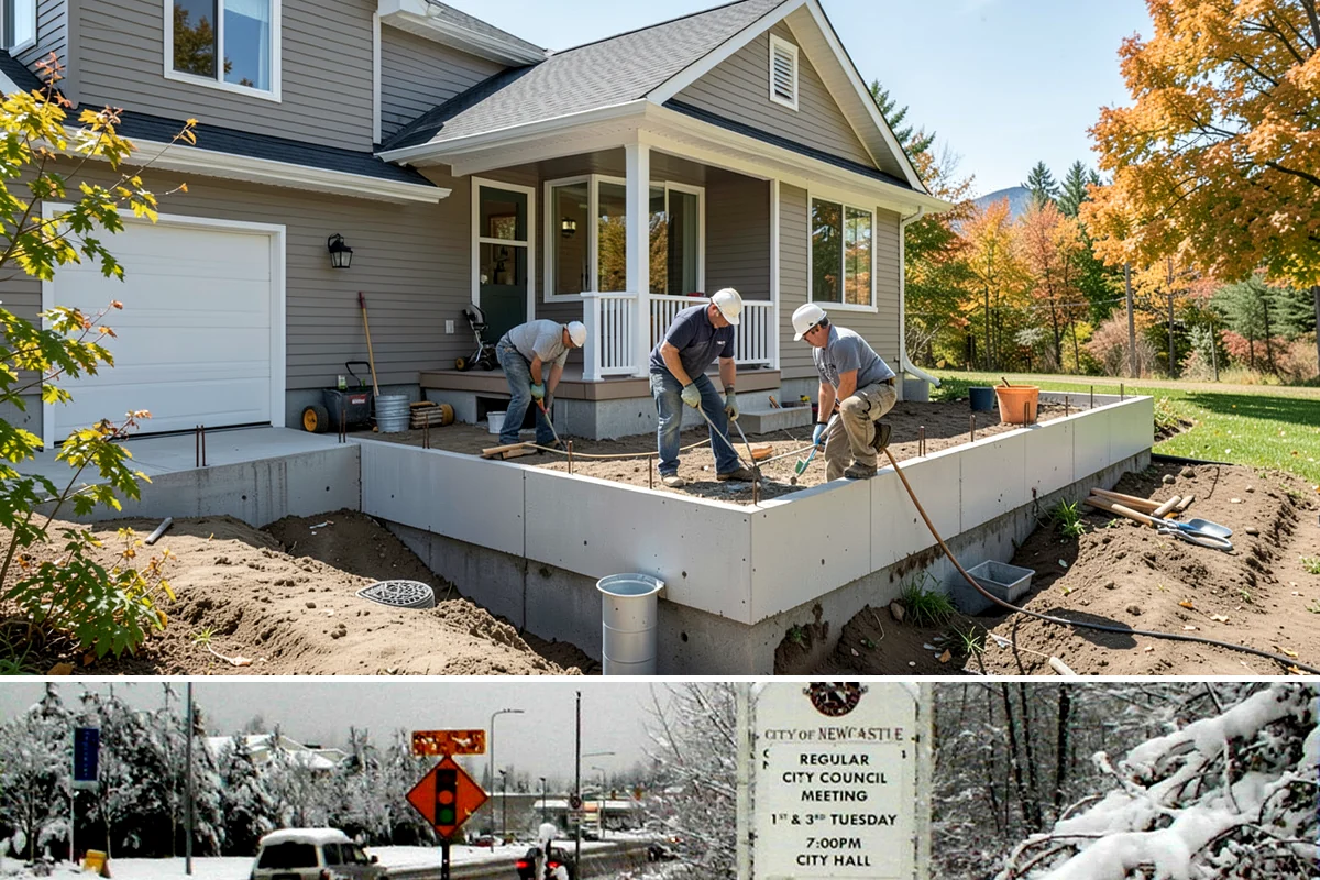 Segmental Block Retaining Wall in Newcastle, King County, WA - Best built in the drier months when base excavation and compaction stay firm, though shorter walls remain feasible into fall.
