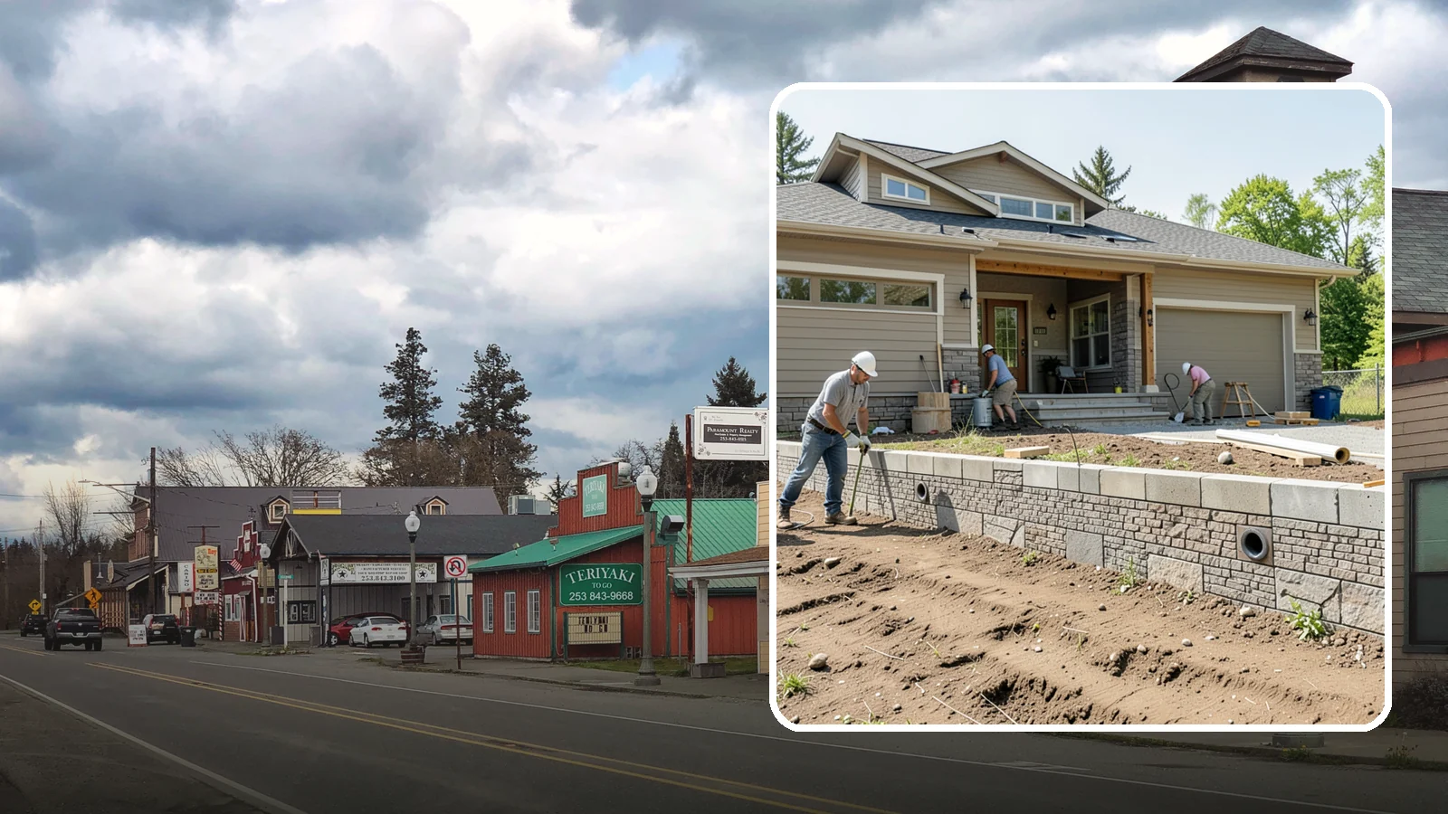 Segmental Block Retaining Wall in Roy, Pierce County, WA - Constructing a mortarless wall from interlocking concrete blocks engineered to flex with soil and seismic loads.