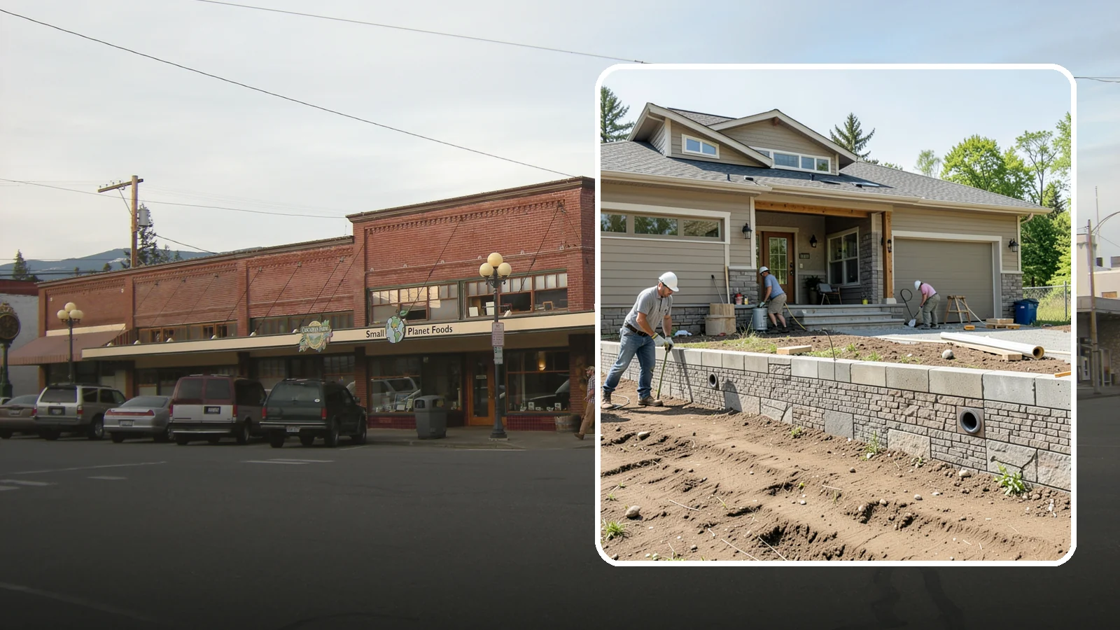 Segmental Block Retaining Wall in Sedro-Woolley, Skagit County, WA - Constructing a mortarless wall from interlocking concrete blocks engineered to flex with soil and seismic loads.