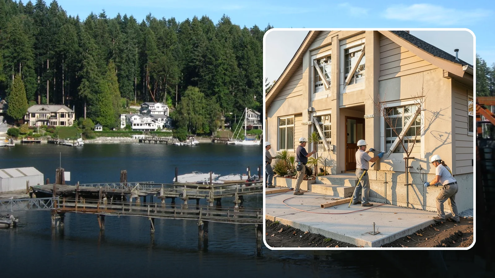 Seismic Retrofit in Gig Harbor, Pierce County, WA - We seismically retrofit older homes to bolt them to their foundations and stand up to a Cascadia-region earthquake.
