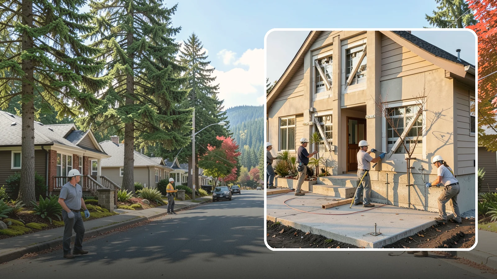 Seismic Retrofit in Hunts Point, King County, WA - We seismically retrofit older homes to bolt them to their foundations and stand up to a Cascadia-region earthquake.