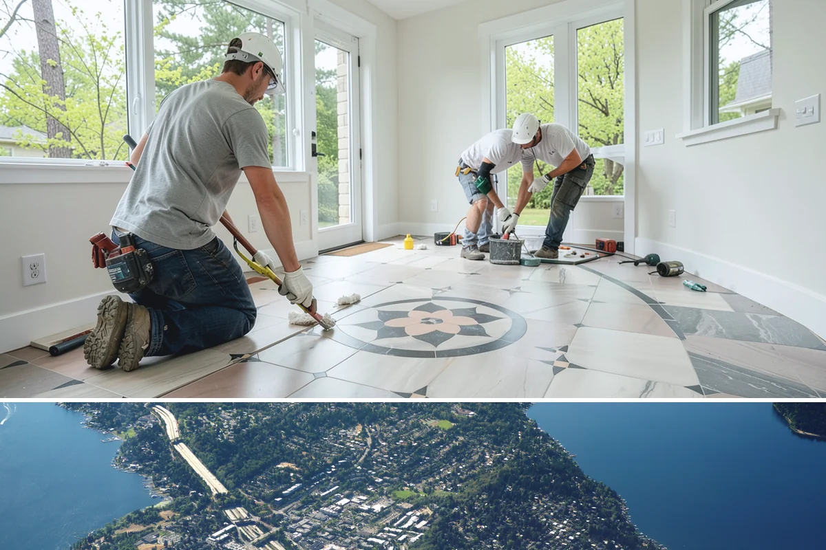 Seismic Retrofit in Mercer Island, King County, WA - Seismic retrofits install year-round from inside the crawlspace, so wet Northwest weather rarely affects the schedule.