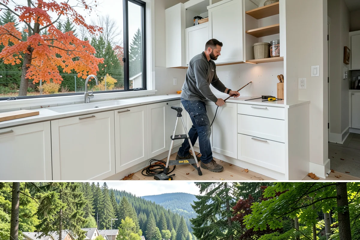 Selective Demolition in Lake Forest Park, King County, WA - Interior selective demolition runs comfortably year-round since it happens inside the weather envelope.