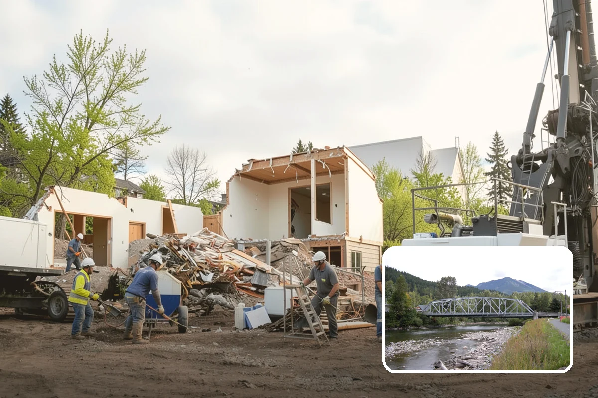 Selective Demolition in Skykomish, King County, WA - Only the targeted areas removed, nothing more