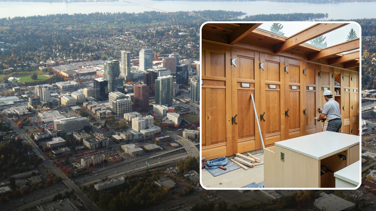 Semi-Custom Cabinet Installation in Bellevue, King County, WA - Installing semi-custom cabinets that balance personalized options with a more approachable budget and timeline.