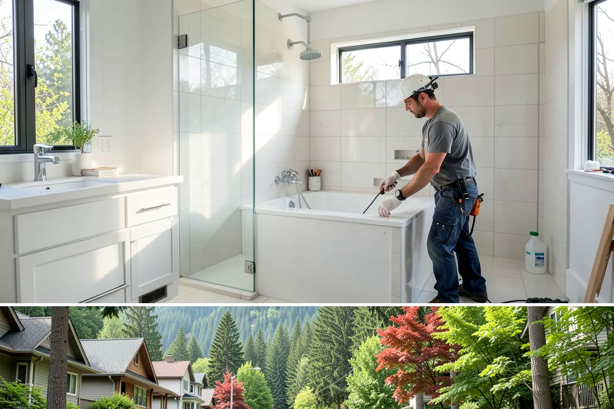 Semi-Custom Cabinet Installation in Darrington, Snohomish County, WA - Semi-custom cabinet installation is indoor work completed in any season.