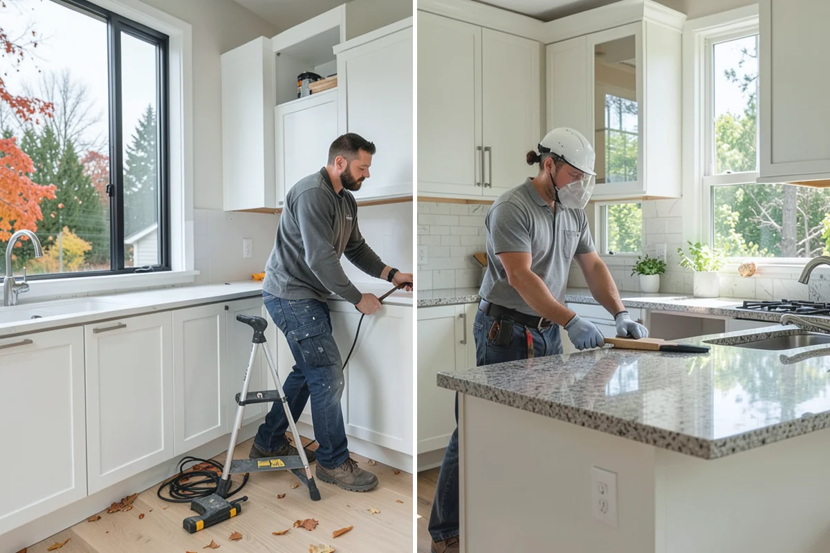 Semi-Custom Cabinet Installation in Des Moines, King County, WA - Finalize layout, sizes, and finish selections