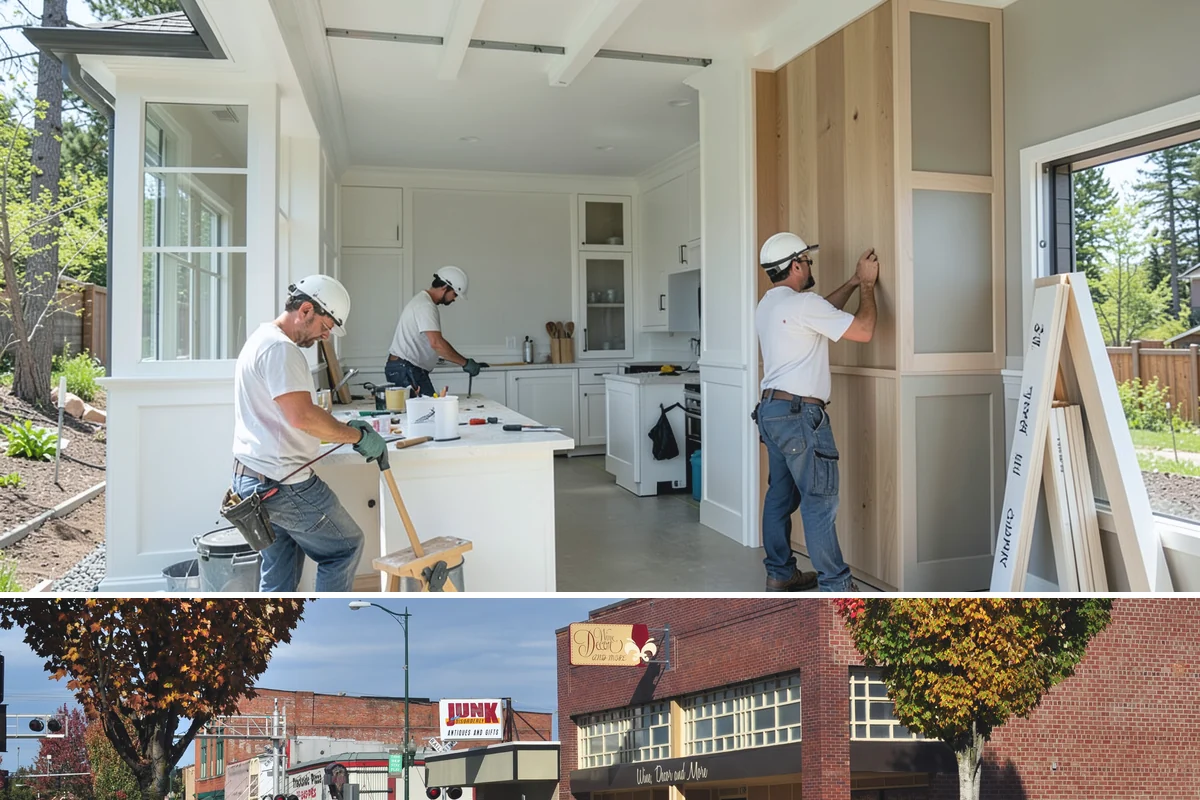 Semi-Custom Cabinet Installation in Puyallup, Pierce County, WA - Semi-custom cabinet installation is indoor work completed in any season.