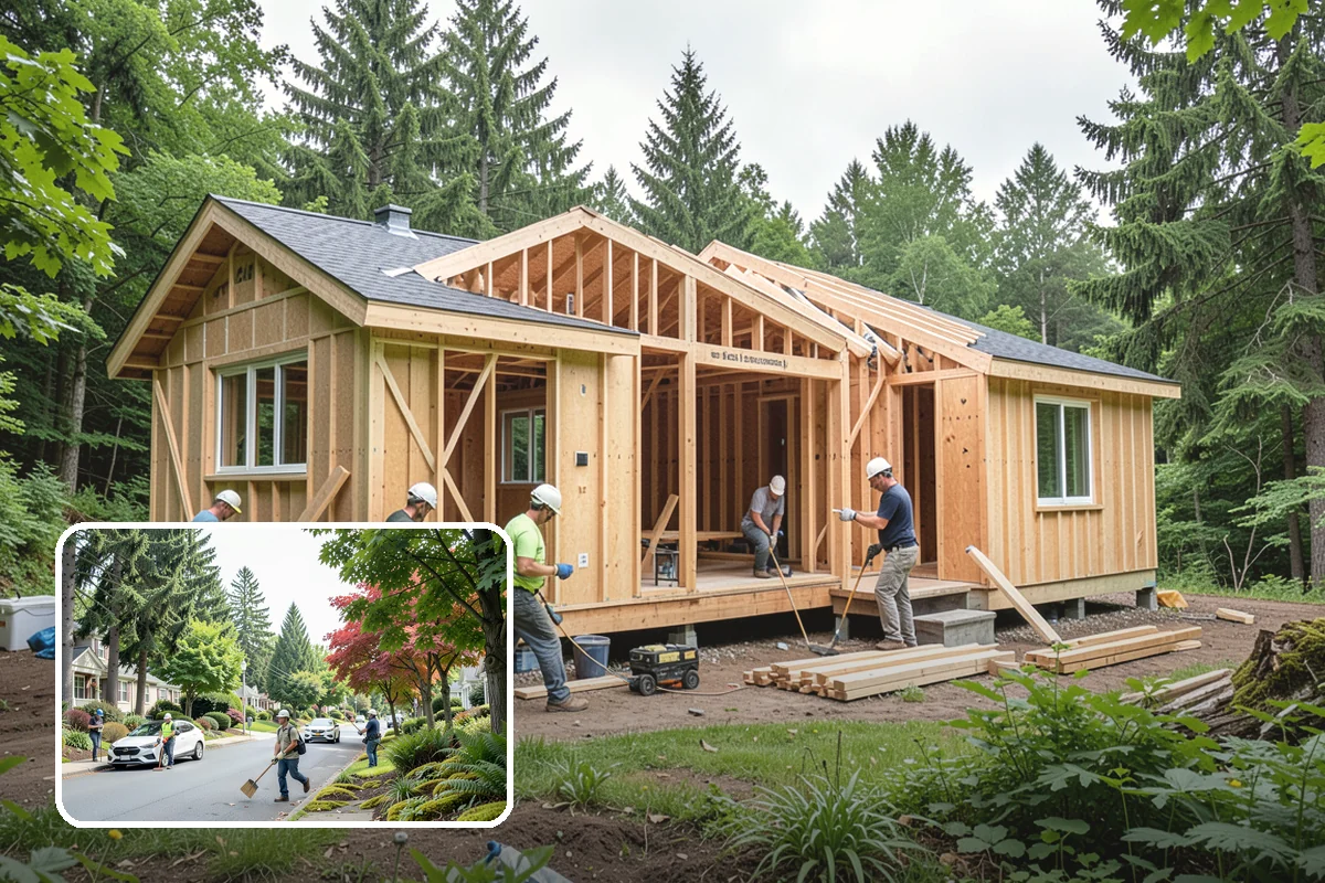 Semi-Custom Home Building in Beaux Arts Village, King County, WA - Faster planning by starting from a vetted floor plan