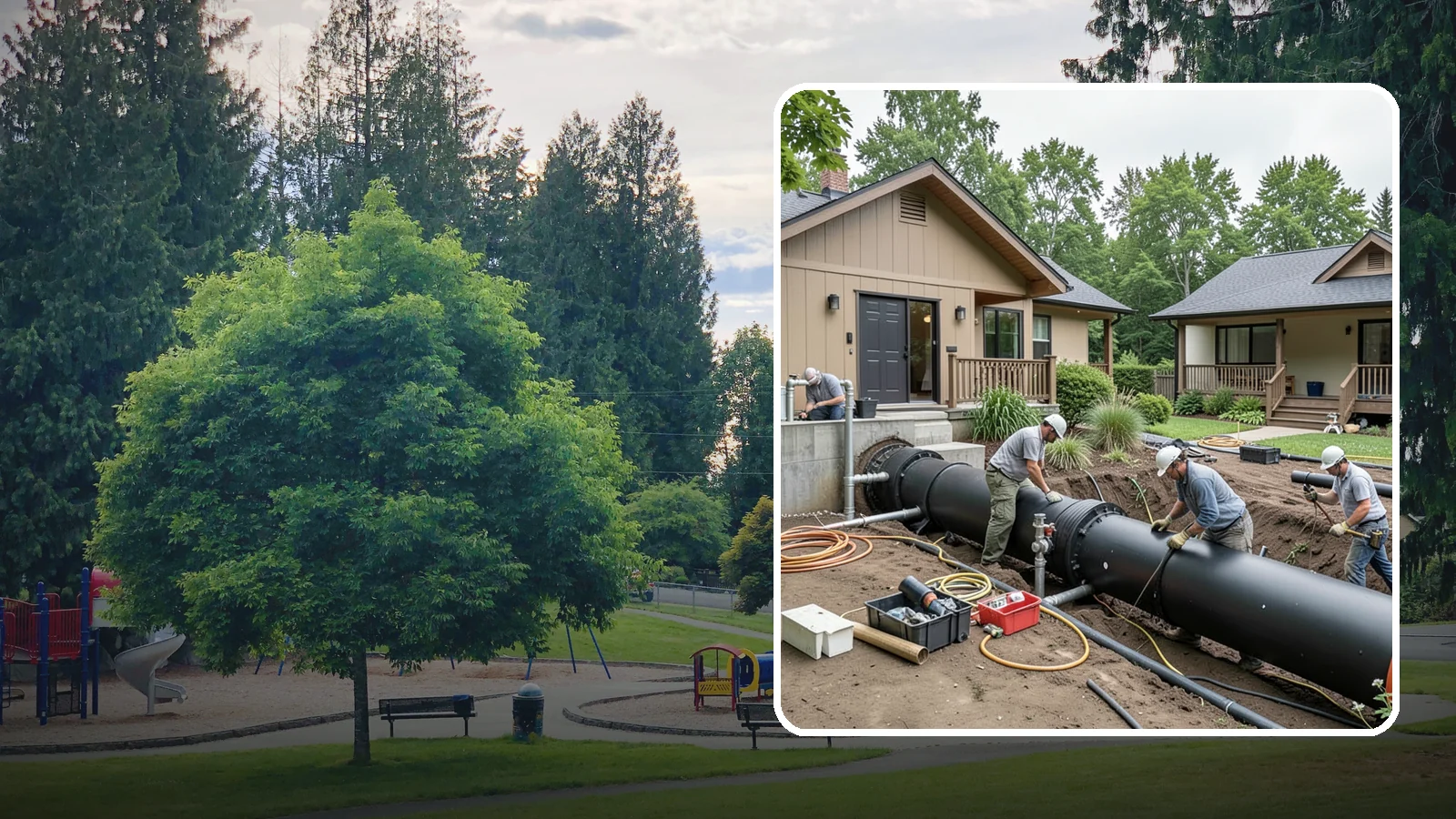 Sewer Line Installation in Bonney Lake, Pierce County, WA - We install or replace the underground sewer line that carries wastewater from your home to the municipal main or septic system.