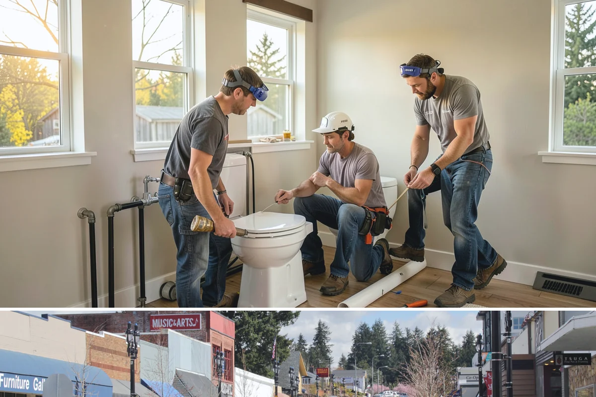 Sewer Line Installation in Bothell, King County, WA - Excavation is cleaner and faster during the drier summer months when the ground is not saturated.
