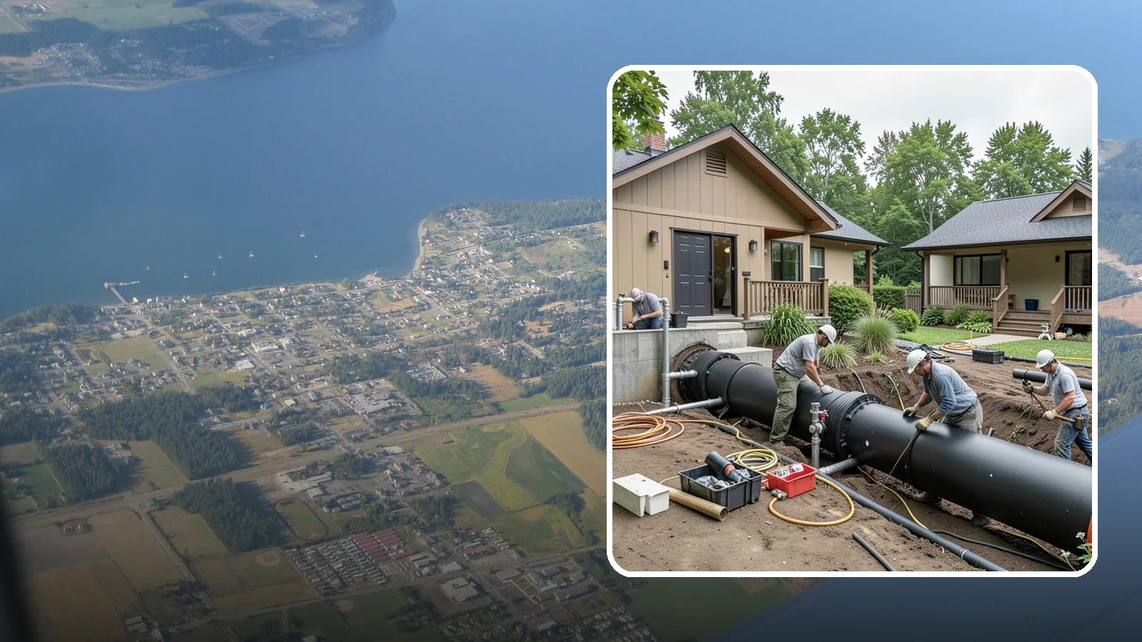 Sewer Line Installation in Coupeville, Island County, WA - We install or replace the underground sewer line that carries wastewater from your home to the municipal main or septic system.