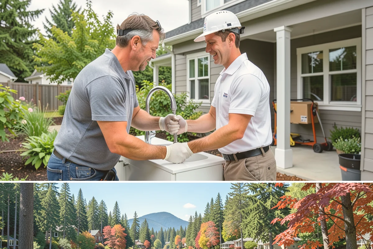Sewer Line Installation in Covington, King County, WA - Excavation is cleaner and faster during the drier summer months when the ground is not saturated.
