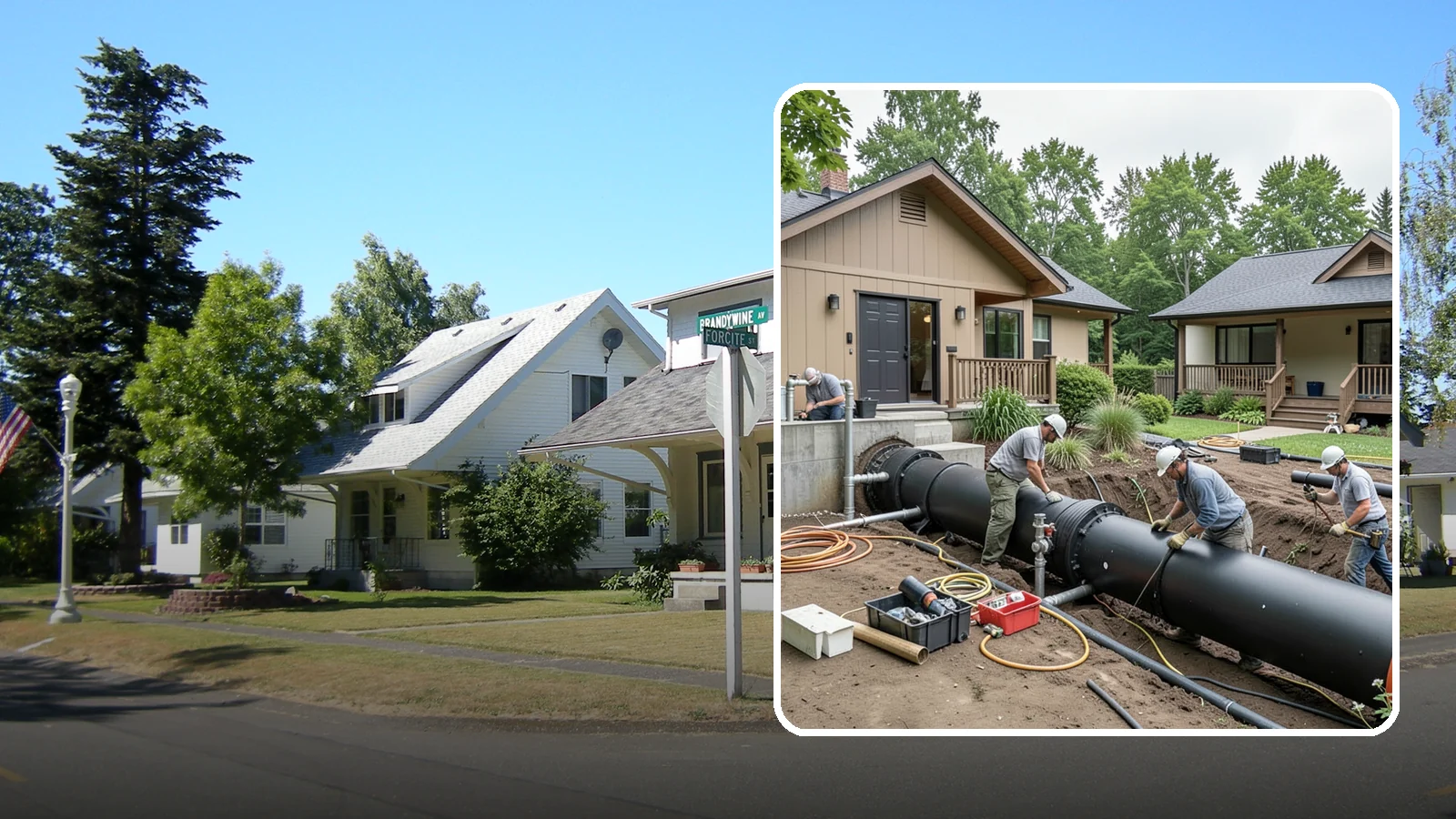 Sewer Line Installation in DuPont, Pierce County, WA - We install or replace the underground sewer line that carries wastewater from your home to the municipal main or septic system.
