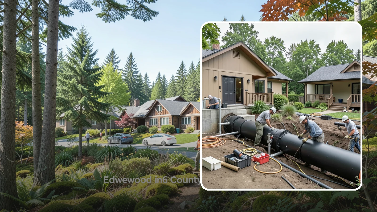 Sewer Line Installation in Edgewood, Pierce County, WA - We install or replace the underground sewer line that carries wastewater from your home to the municipal main or septic system.