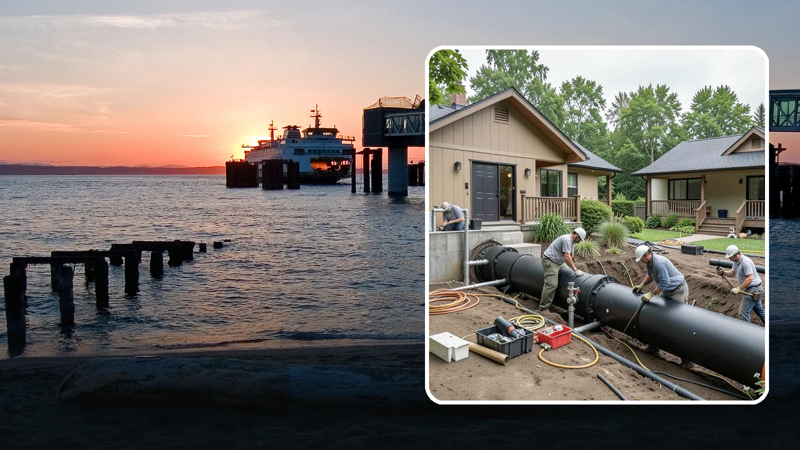 Sewer Line Installation in Edmonds, Snohomish County, WA - We install or replace the underground sewer line that carries wastewater from your home to the municipal main or septic system.