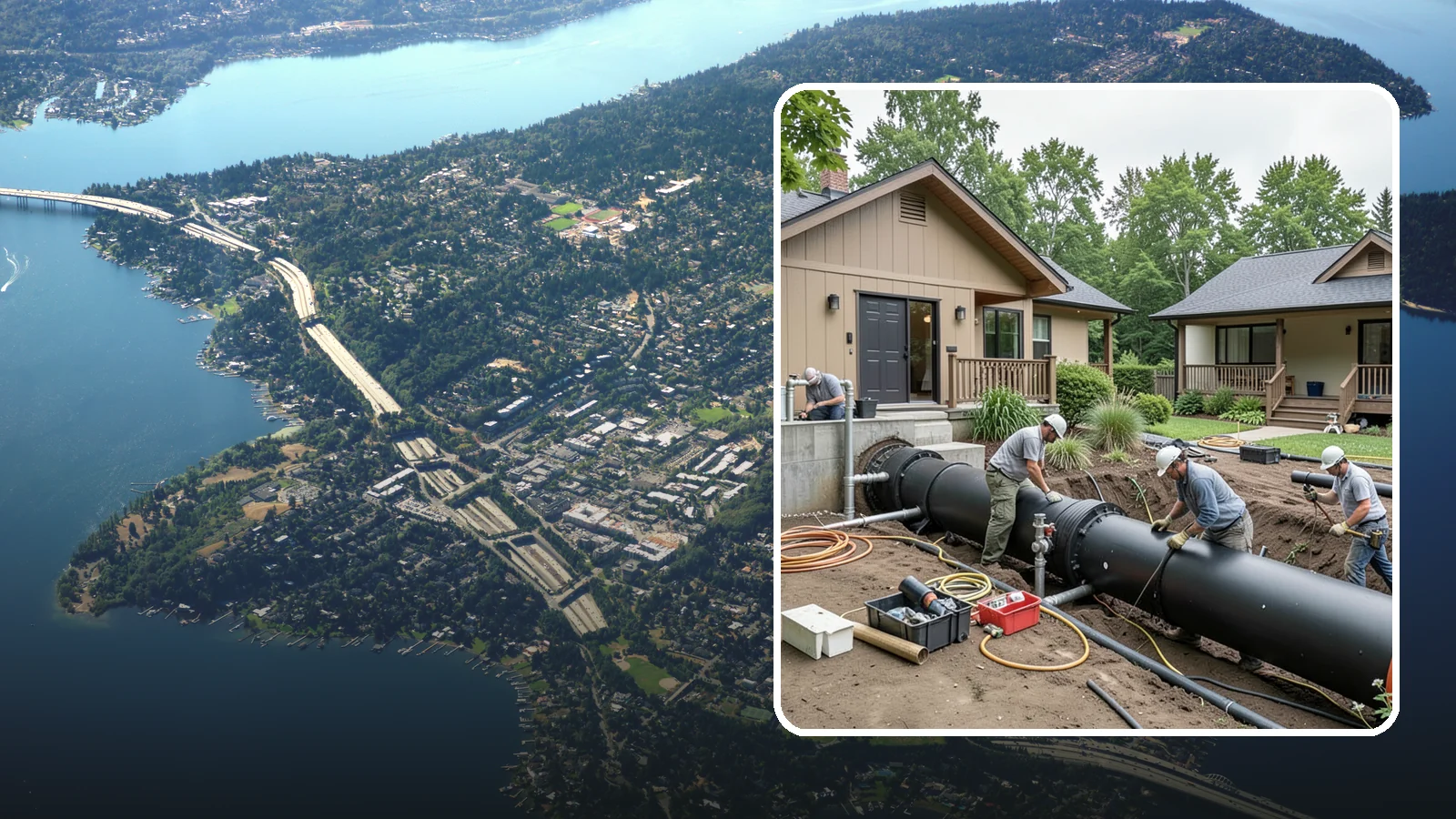 Sewer Line Installation in Mercer Island, King County, WA - We install or replace the underground sewer line that carries wastewater from your home to the municipal main or septic system.