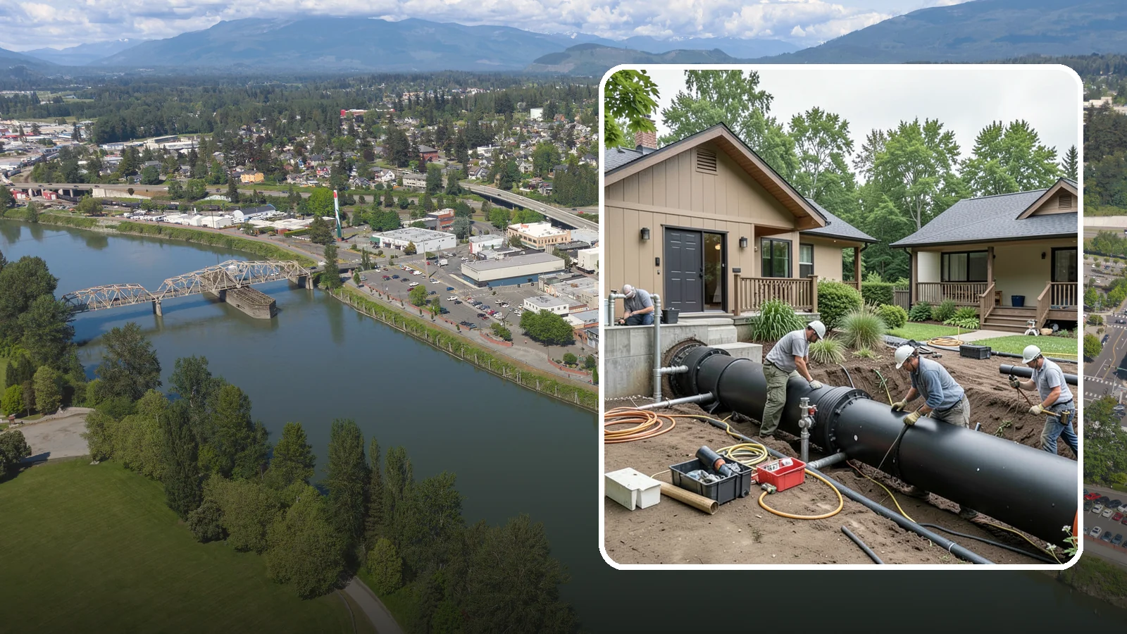 Sewer Line Installation in Mount Vernon, Skagit County, WA - We install or replace the underground sewer line that carries wastewater from your home to the municipal main or septic system.