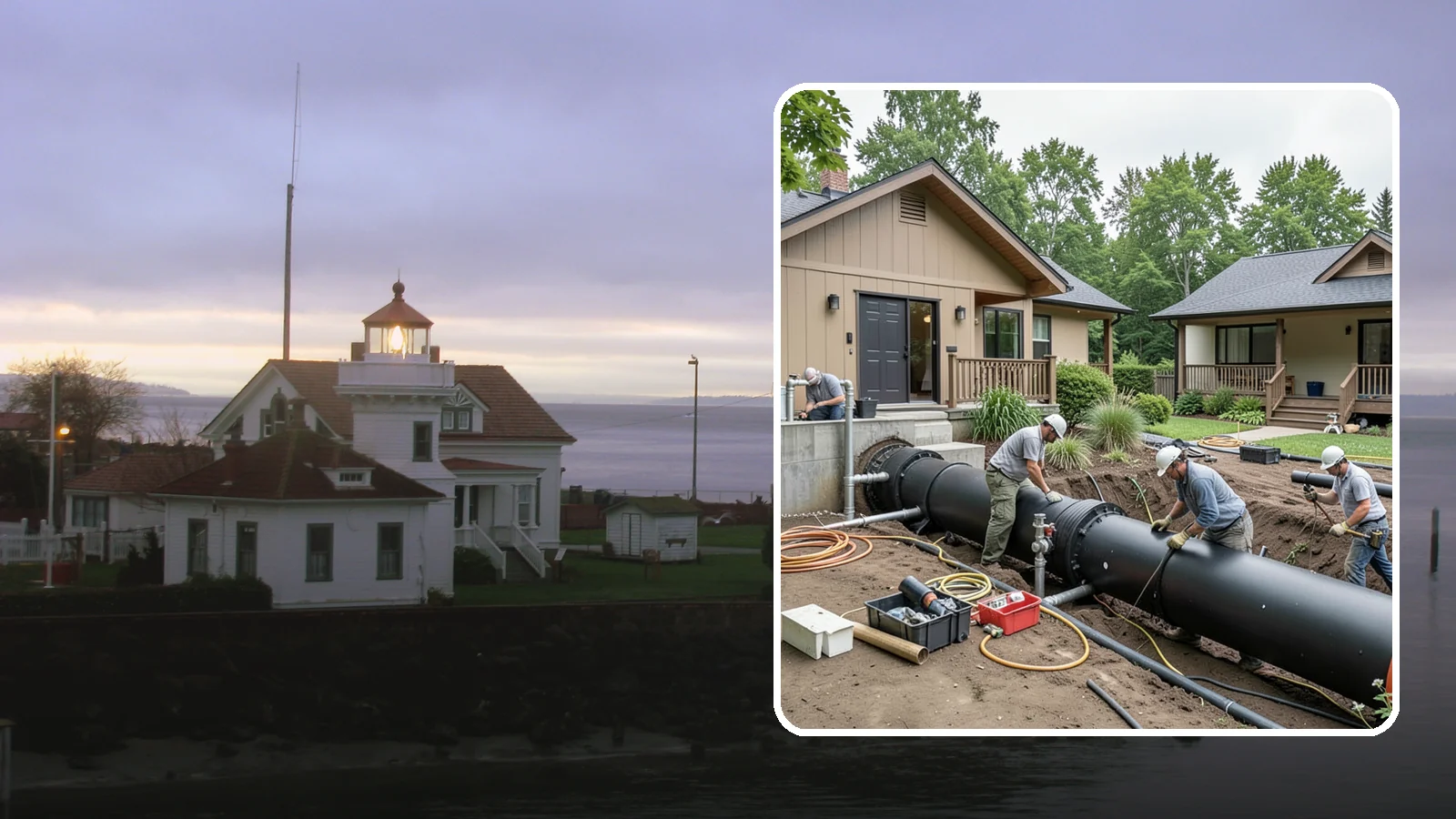 Sewer Line Installation in Mukilteo, Snohomish County, WA - We install or replace the underground sewer line that carries wastewater from your home to the municipal main or septic system.