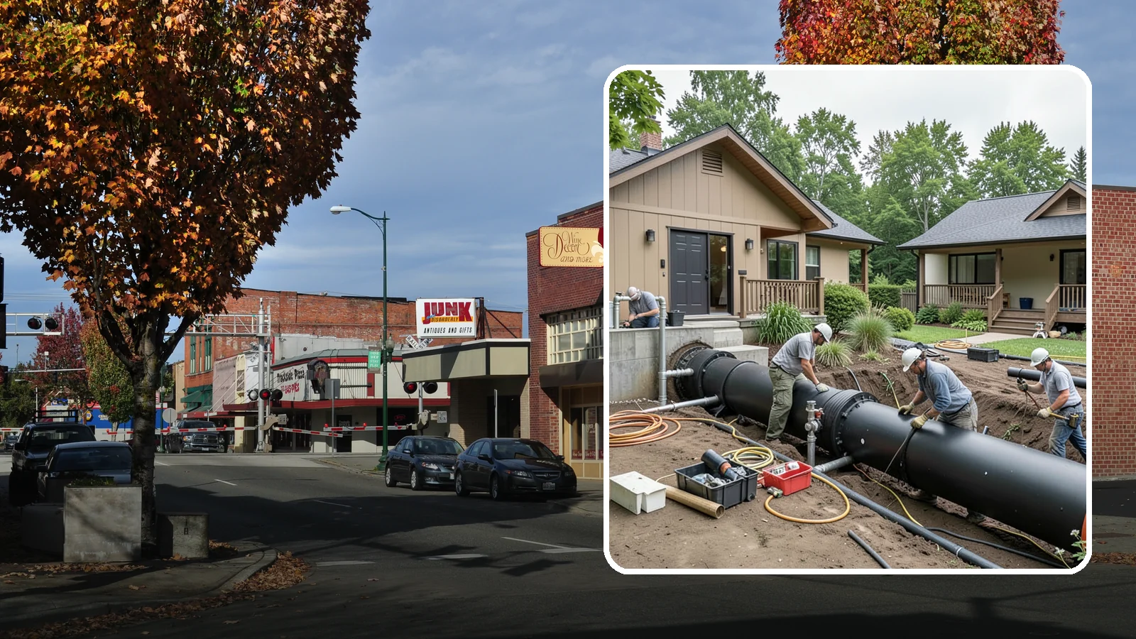 Sewer Line Installation in Puyallup, Pierce County, WA - We install or replace the underground sewer line that carries wastewater from your home to the municipal main or septic system.