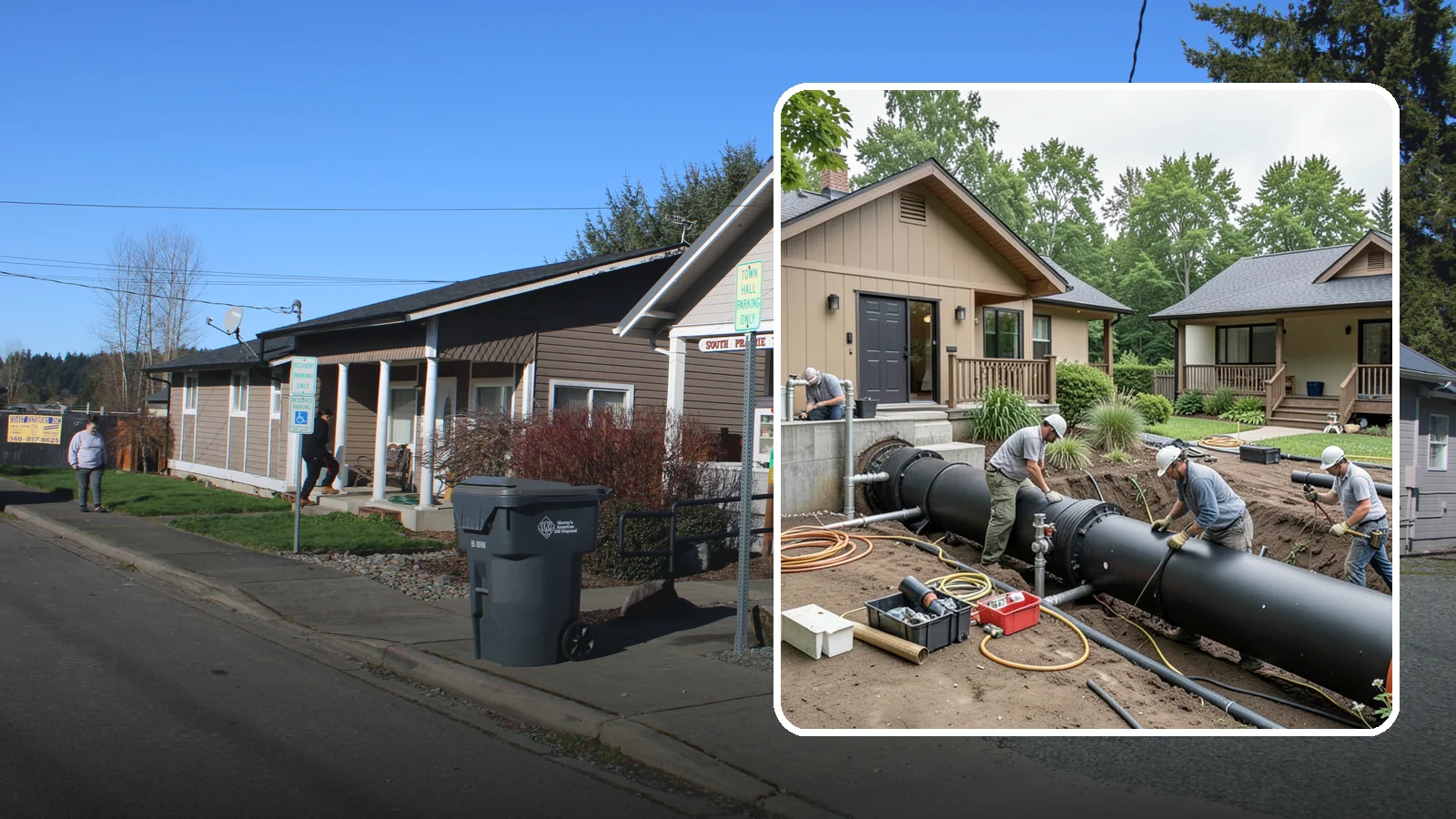 Sewer Line Installation in South Prairie, Pierce County, WA - We install or replace the underground sewer line that carries wastewater from your home to the municipal main or septic system.