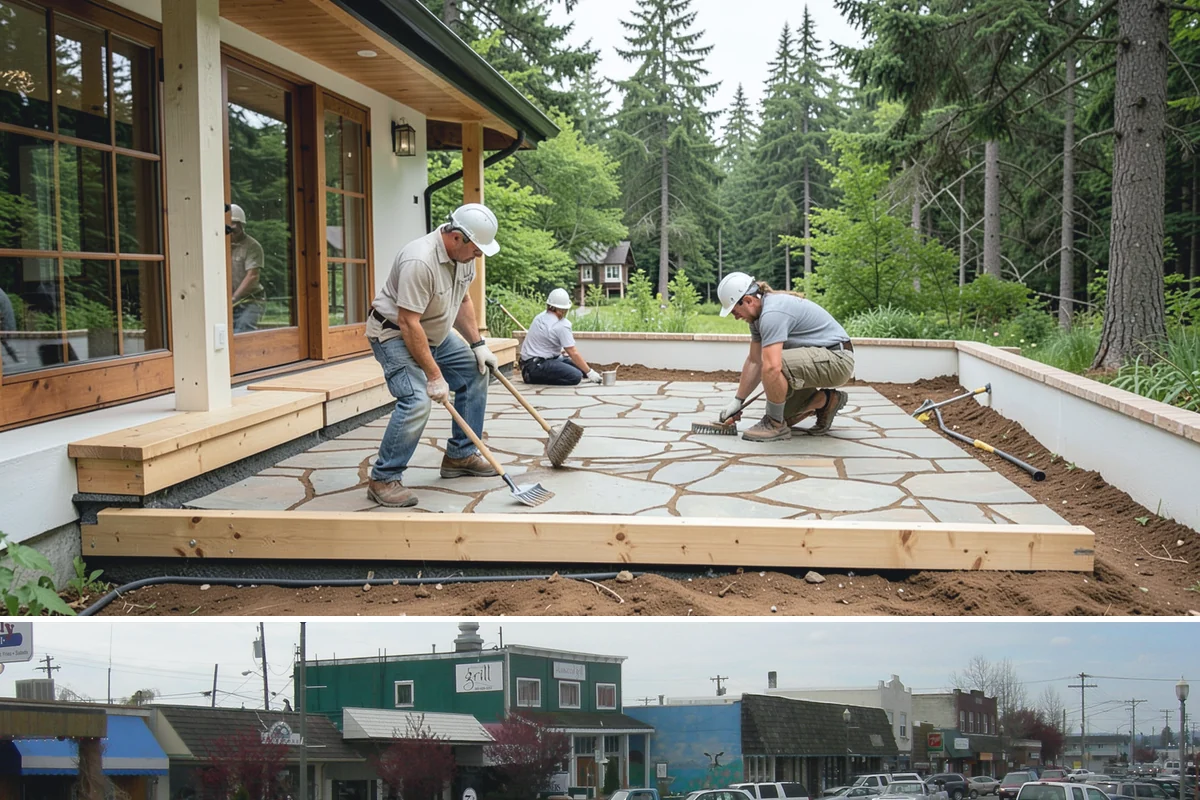 Sewer Line Installation in Stanwood, Snohomish County, WA - Excavation is cleaner and faster during the drier summer months when the ground is not saturated.