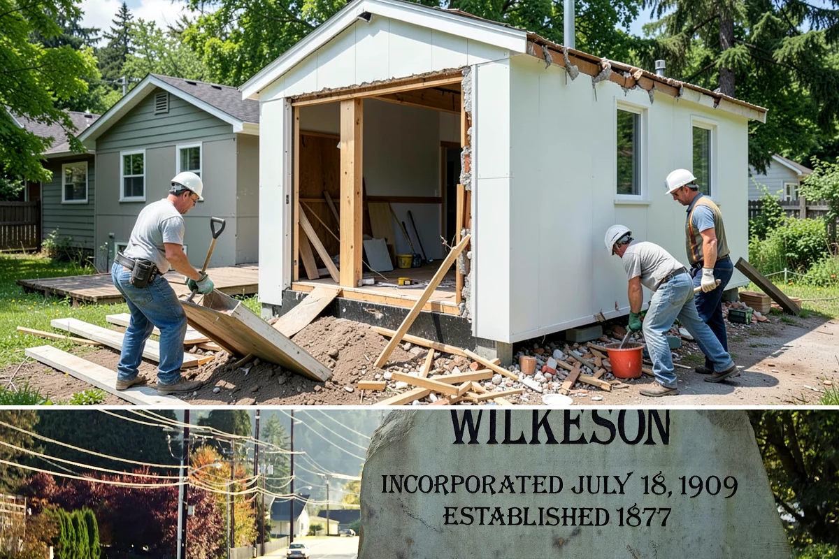 Sewer Line Installation in Wilkeson, Pierce County, WA - Excavation is cleaner and faster during the drier summer months when the ground is not saturated.