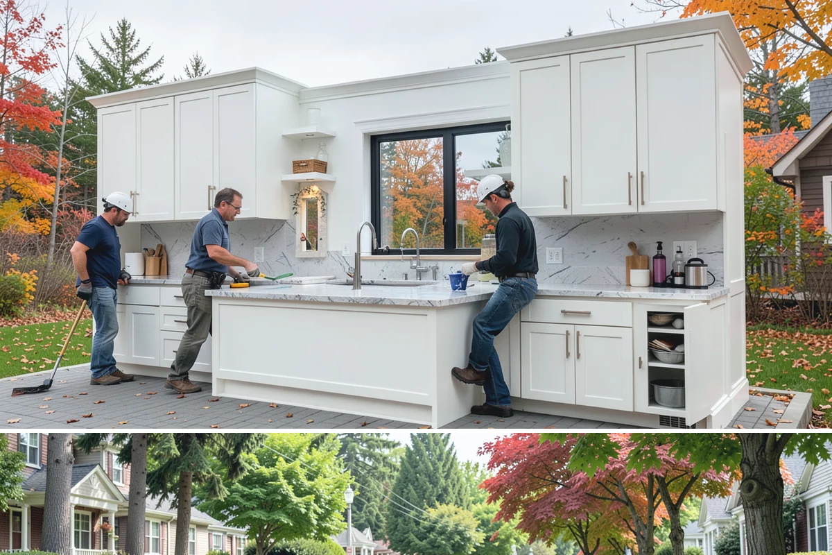 Shake Siding Installation in Beaux Arts Village, King County, WA - Late spring through fall provides the dry conditions cedar shakes need to acclimate and take finish.