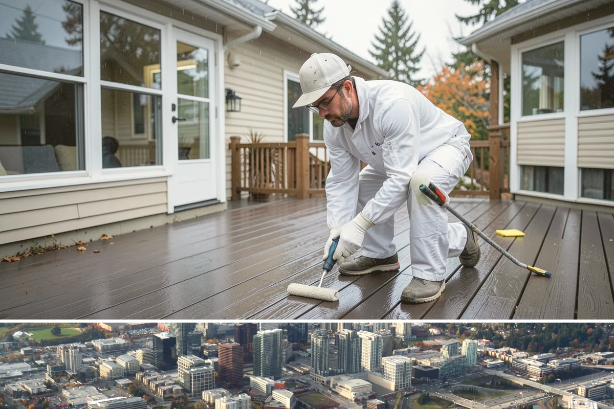 Shake Siding Installation in Bellevue, King County, WA - Late spring through fall provides the dry conditions cedar shakes need to acclimate and take finish.