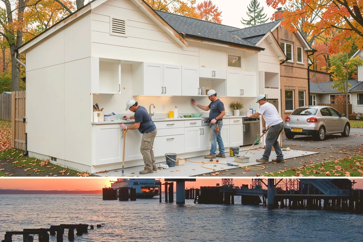 Shake Siding Installation in Edmonds, Snohomish County, WA - Late spring through fall provides the dry conditions cedar shakes need to acclimate and take finish.