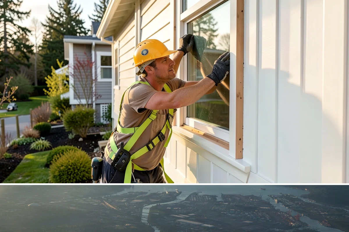Shake Siding Installation in Fife, Pierce County, WA - Late spring through fall provides the dry conditions cedar shakes need to acclimate and take finish.