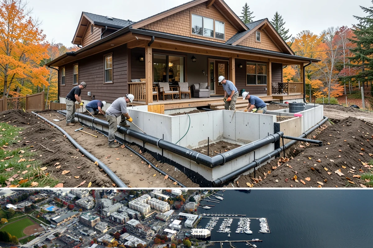 Shake Siding Installation in Kirkland, King County, WA - Late spring through fall provides the dry conditions cedar shakes need to acclimate and take finish.