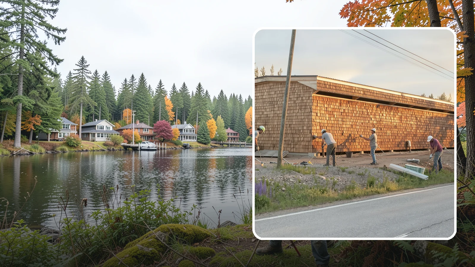 Shake Siding Installation in La Conner, Skagit County, WA - We install cedar and composite shake siding that adds rich, dimensional texture to Northwest homes.