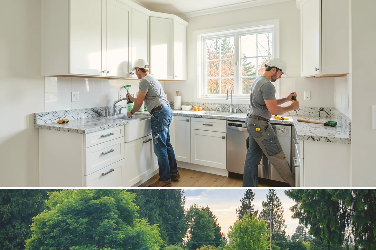 Shaker Cabinet Installation in Bonney Lake, Pierce County, WA - Shaker cabinet installation is indoor work completed in any season alongside your remodel.