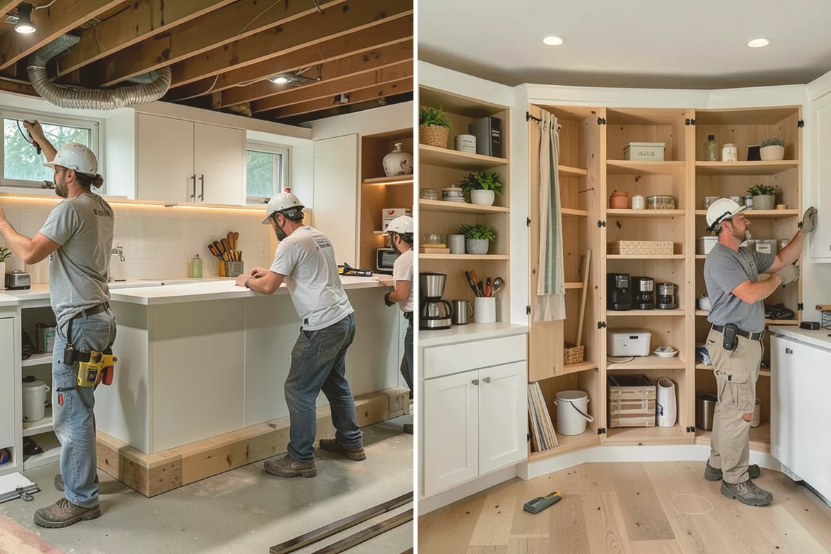 Shaker Cabinet Installation in Bothell, King County, WA - Confirm layout and mark level reference lines