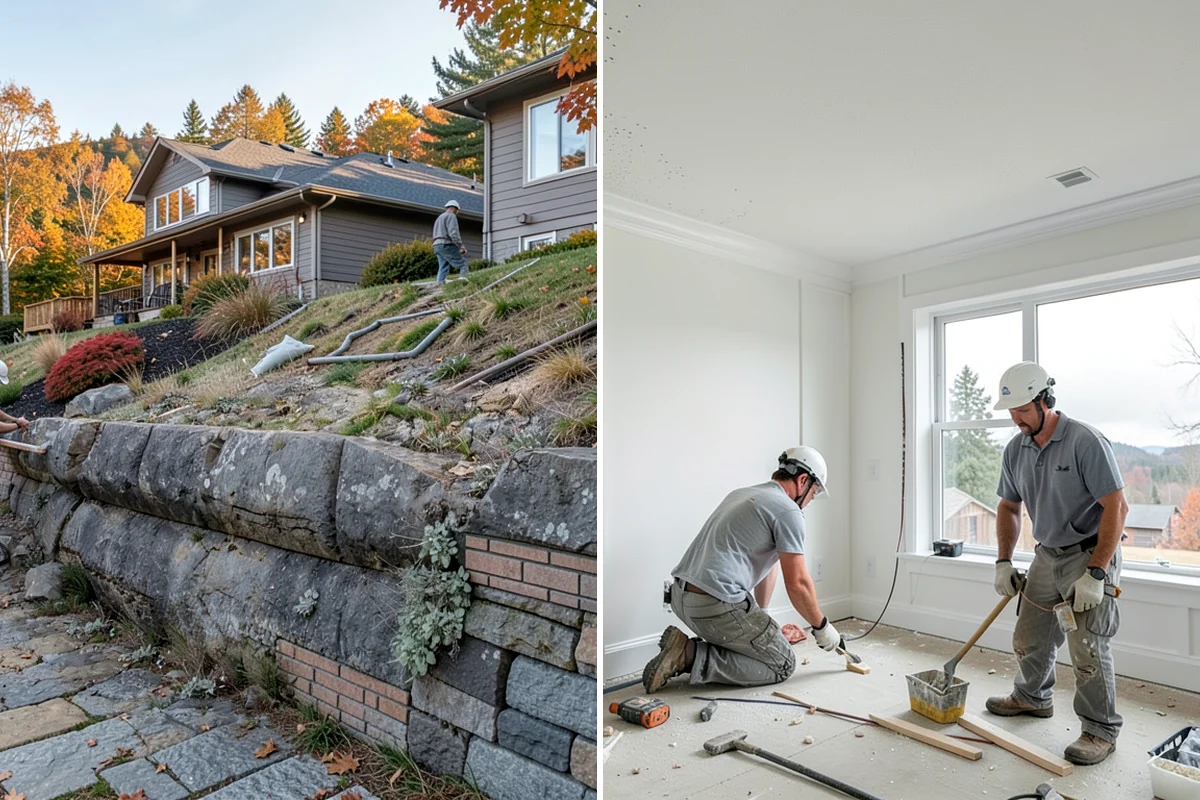 Shaker Cabinet Installation in Concrete, Skagit County, WA - Confirm layout and mark level reference lines