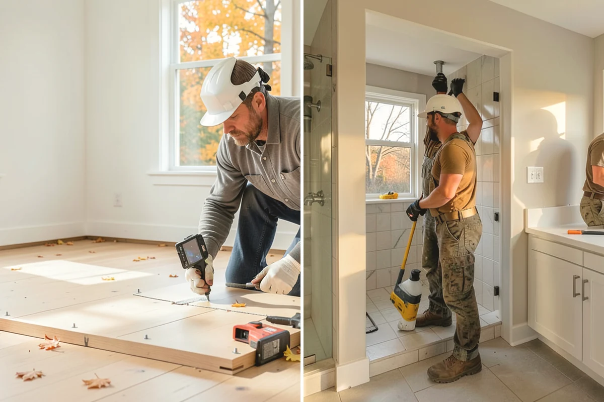Shaker Cabinet Installation in Covington, King County, WA - Confirm layout and mark level reference lines