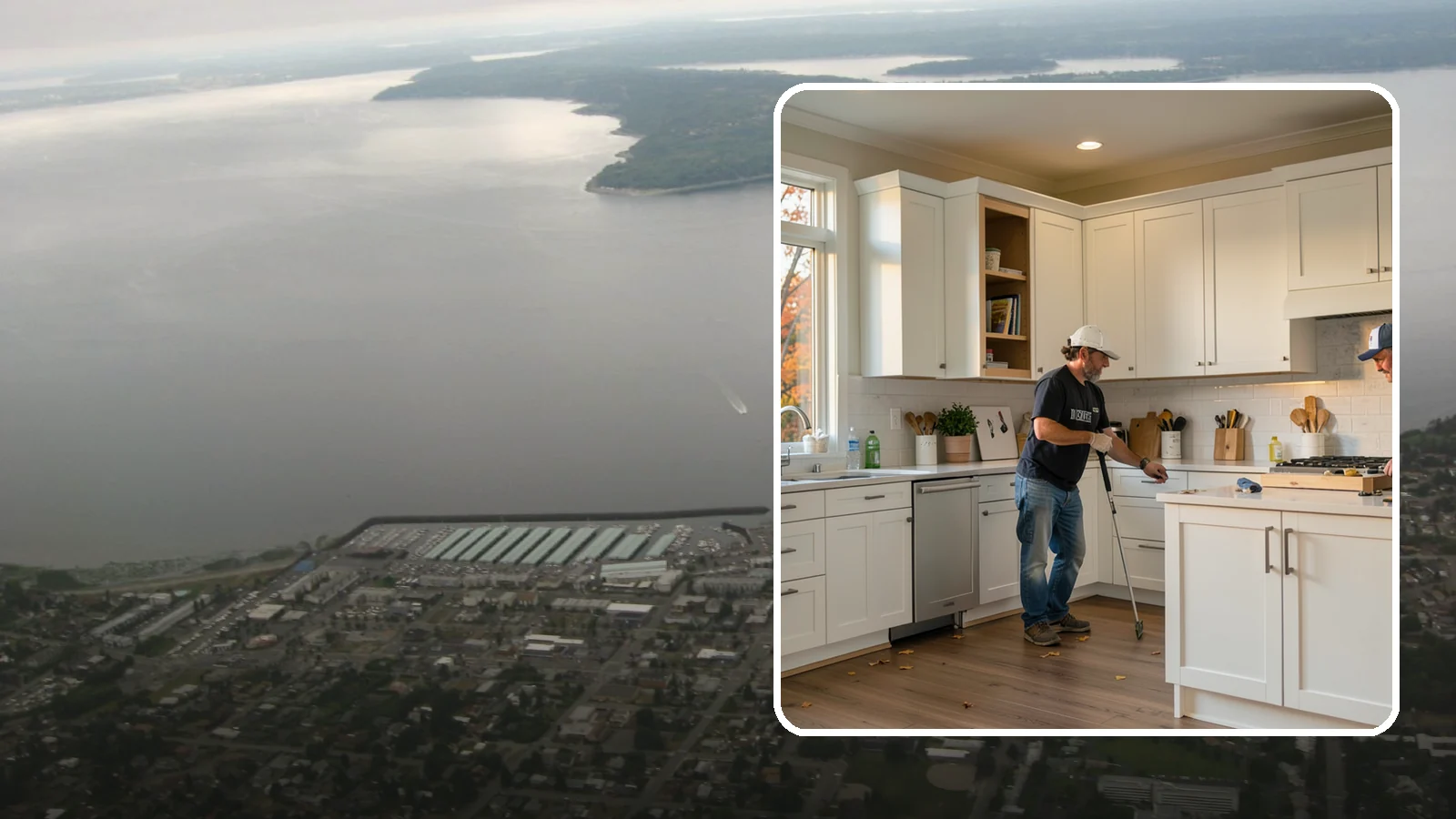 Shaker Cabinet Installation in Des Moines, King County, WA - Installing timeless shaker-style cabinets whose clean, framed doors suit both classic and modern PNW homes.